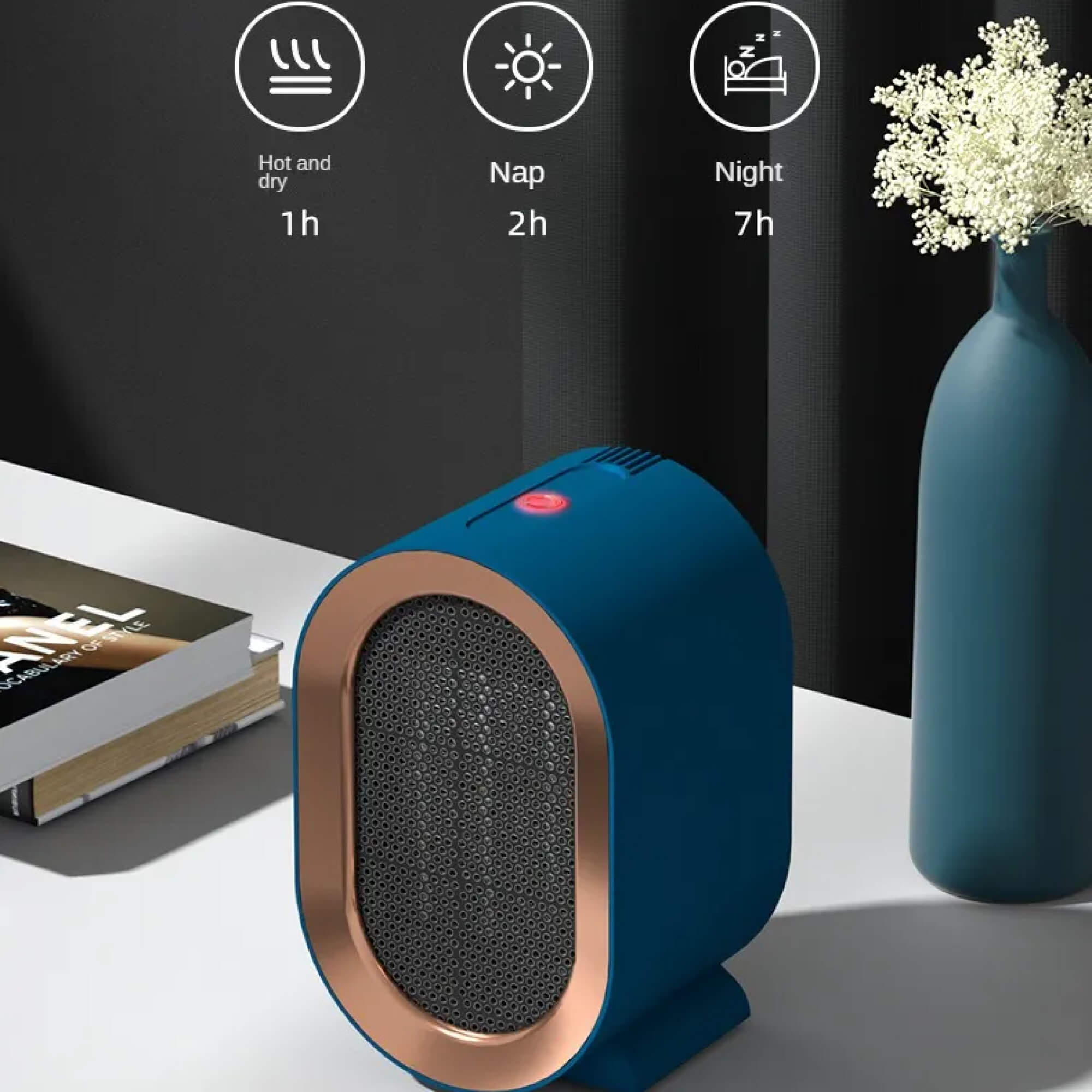 Calefactor Cerámico Portátil de Bajo Consumo para Hogar y Oficina