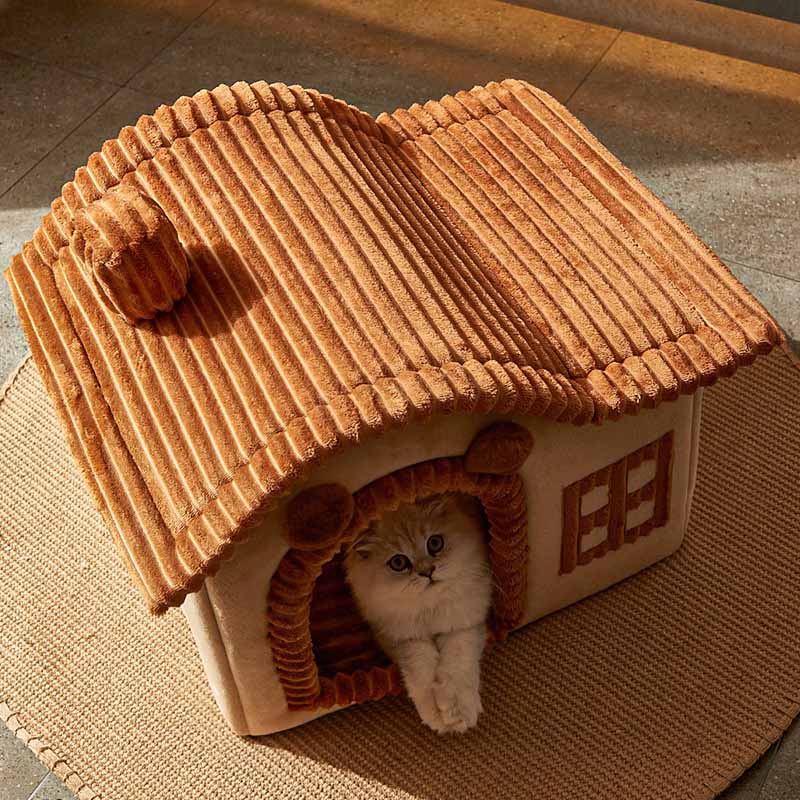 Kattekurv Blødt Hus Stil Indendørs Indhegning