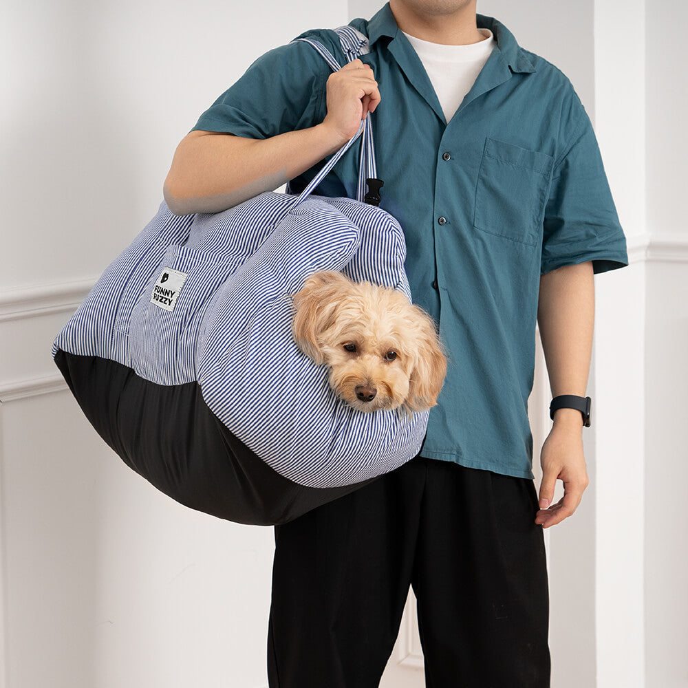 Dog Car Seat with Safety Strap and Cushion