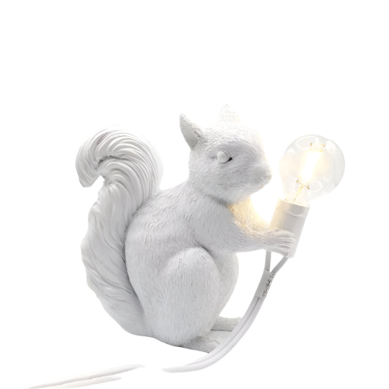 Lampe de table LED SquirrelGlow | Design mignon & lumière chaude pour enfants/chambre