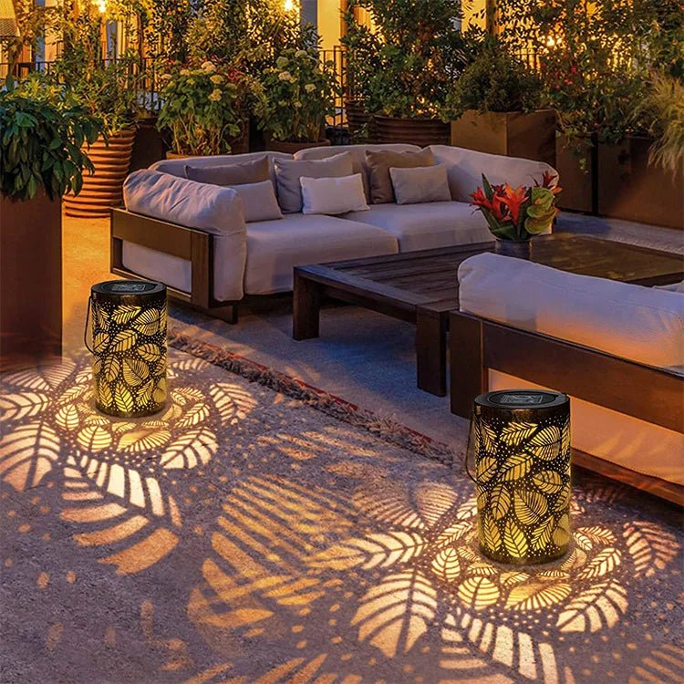 Lanterne Feuille Lumineuse | Élégante Lampe Solaire de Jardin