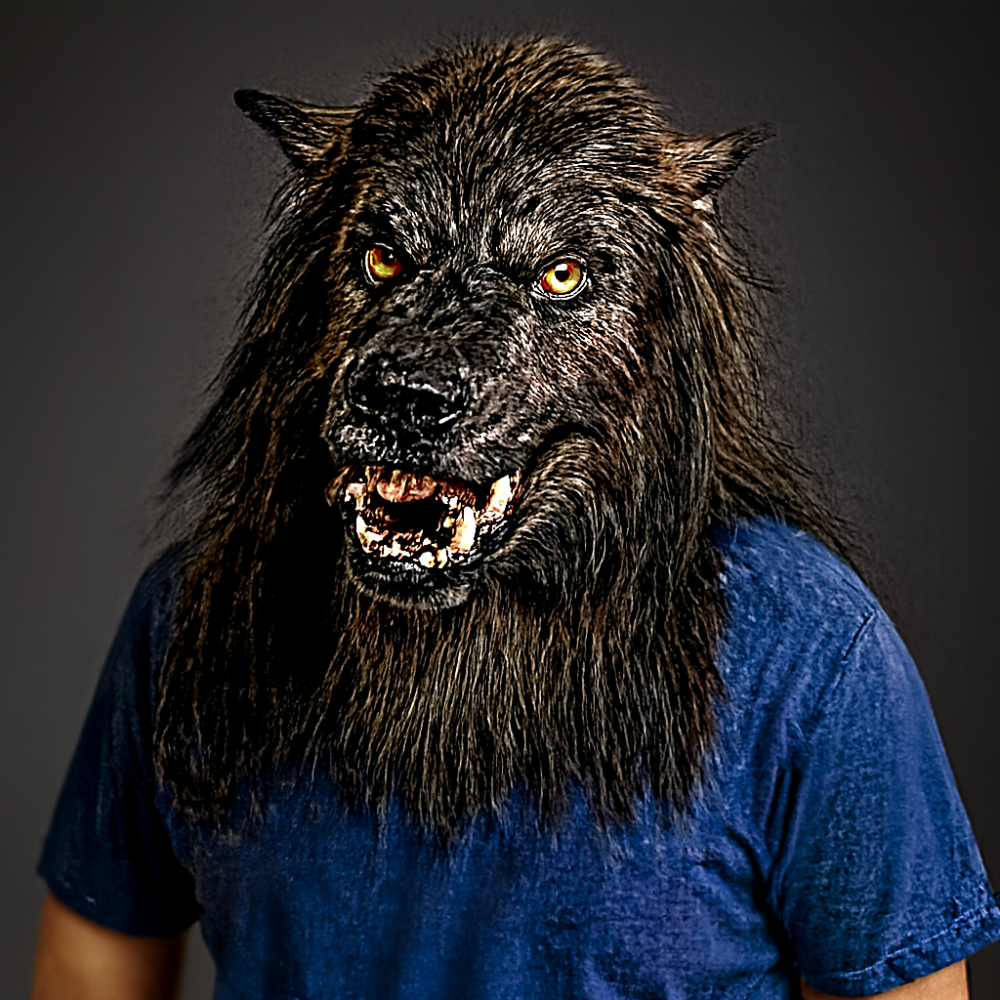 Maschera da Lupo di Halloween Costume da Licantropo