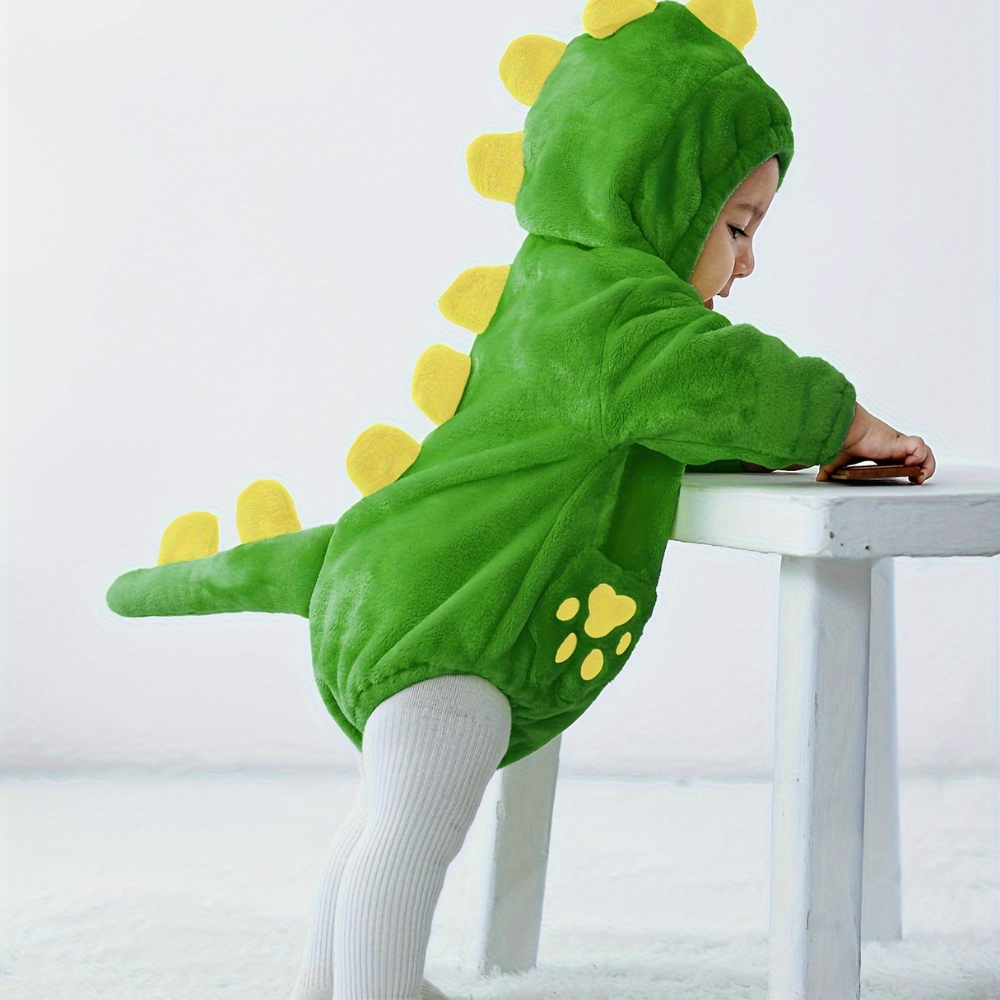 Halloweenový dětský kostým dinosaura plyšový overal