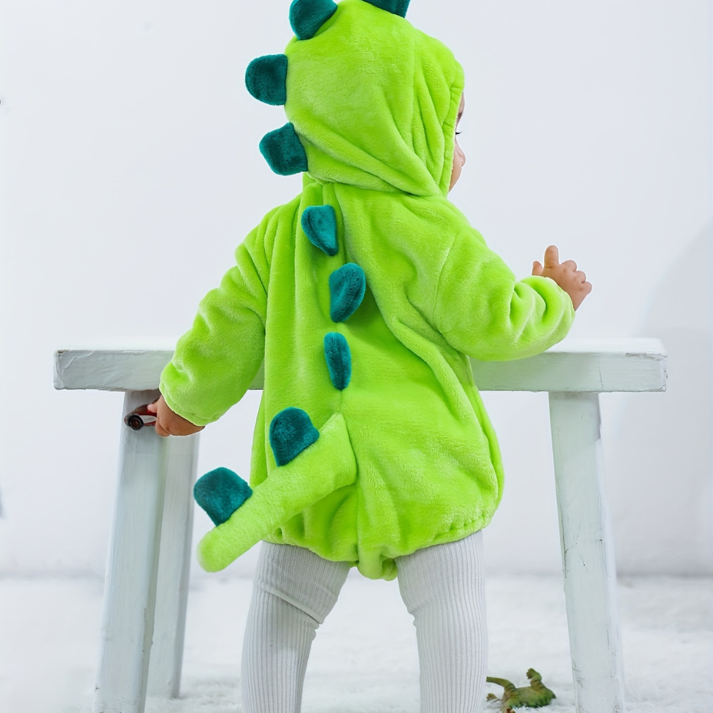 Halloweenový dětský kostým dinosaura plyšový overal