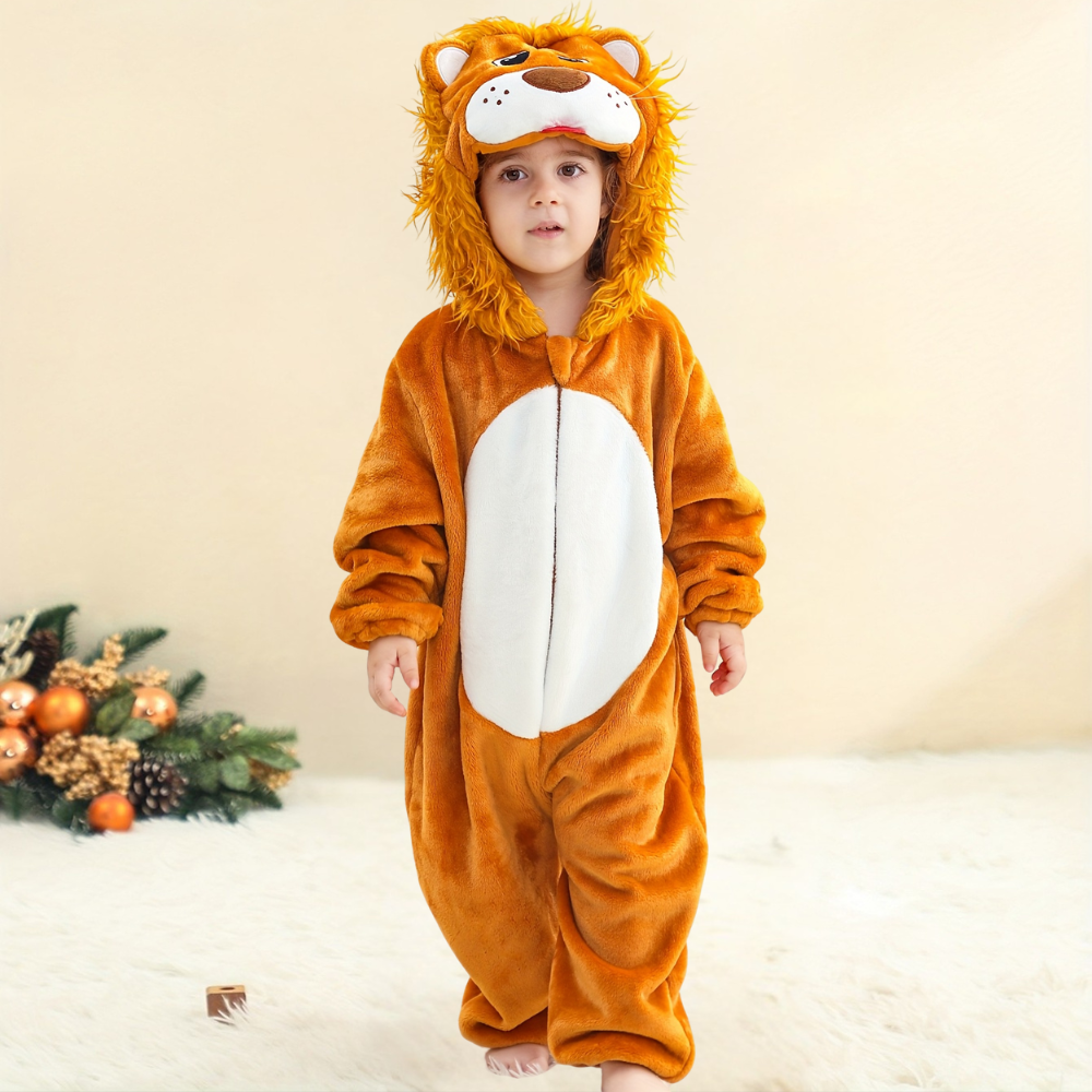 Halloween kostým pro miminko lvíčka plyšový overal