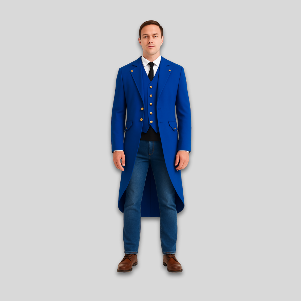 Halloween Clown Costume Gothic Tailcoat Jacket