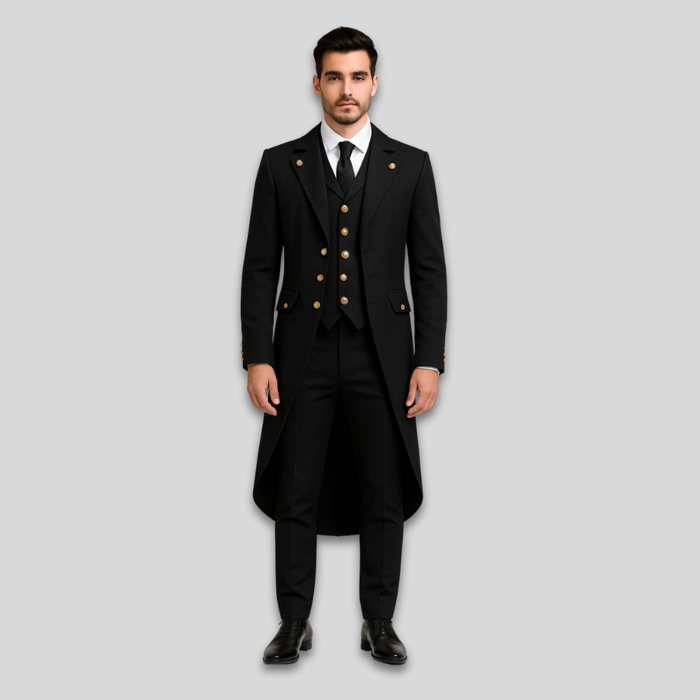 Halloween Clown Costume Gothic Tailcoat Jacket