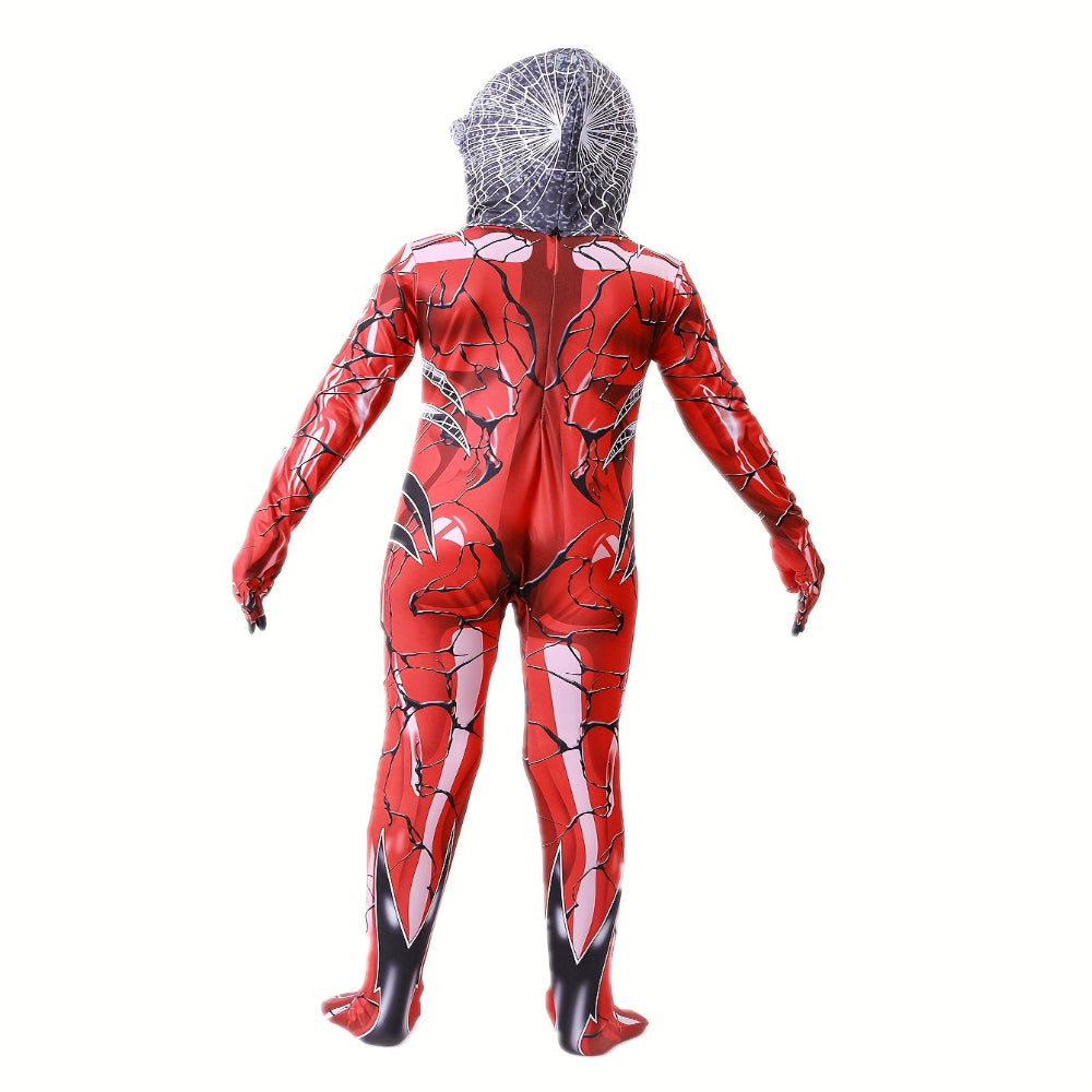 ハロウィン コスチューム 子供用 赤い スーパーヒーロー ジャンプスーツ