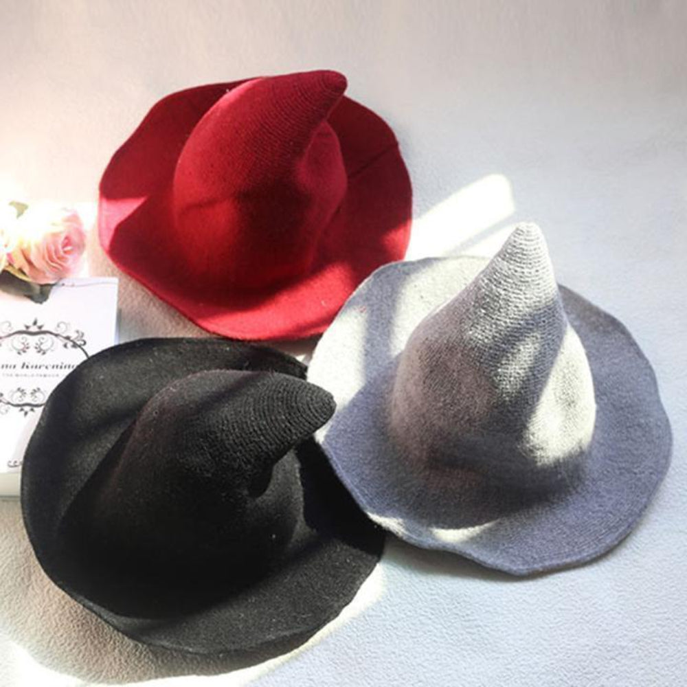 Halloween Costumes Wool Witch Hat Soft Pointed Brim Style