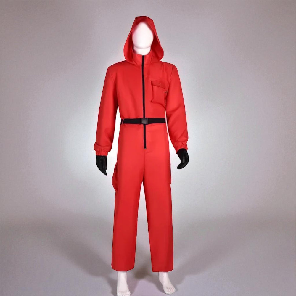 Halloween Game Guard Mask Jumpsuit Costume