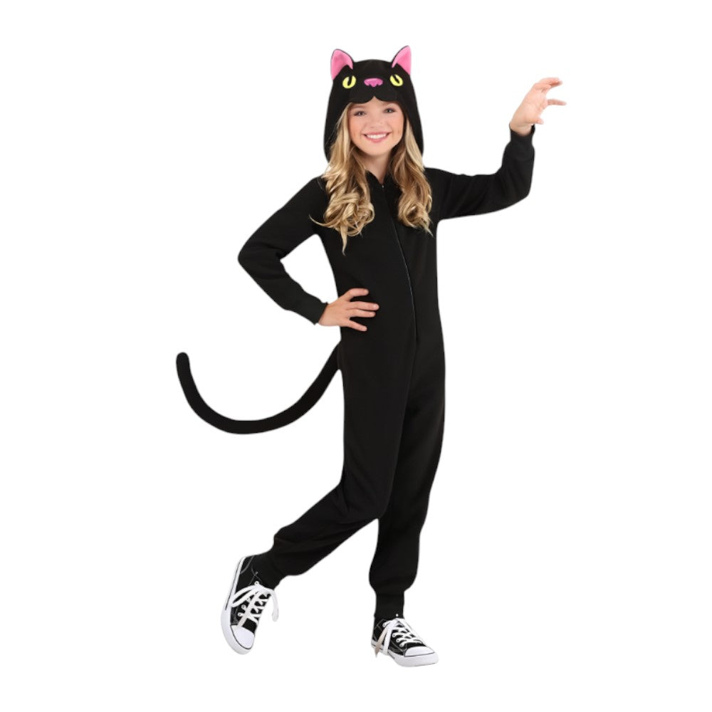 ハロウィン キッズ 猫 コスチューム ワンジー
