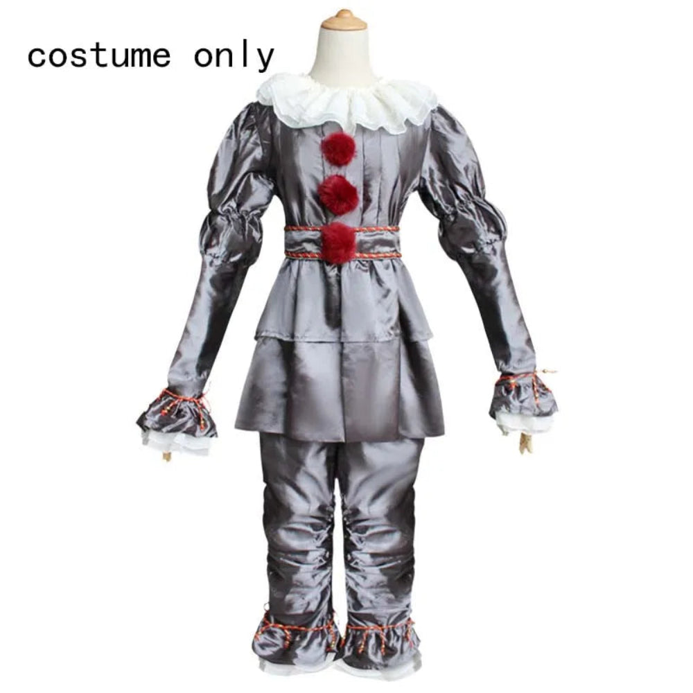 Halloween Kids Clown Costume Satin Chiffon Set