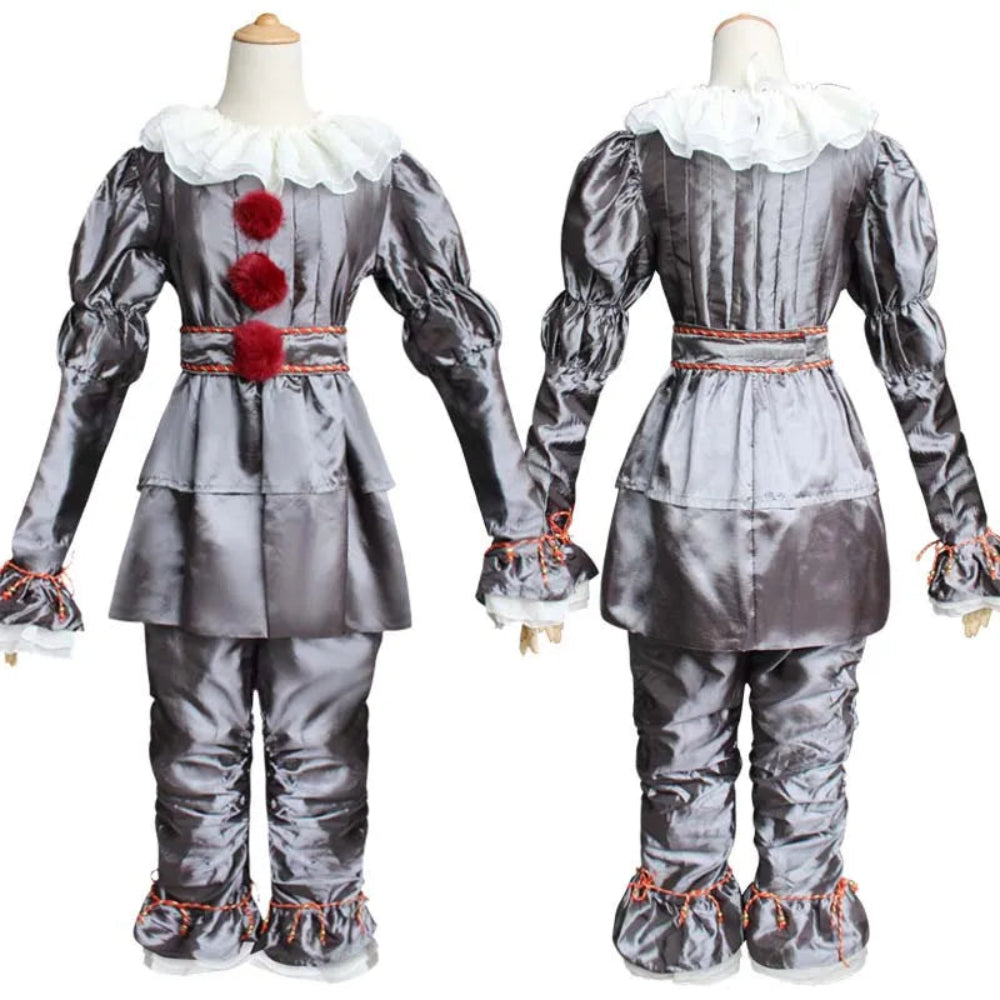 Halloween Kids Clown Costume Satin Chiffon Set