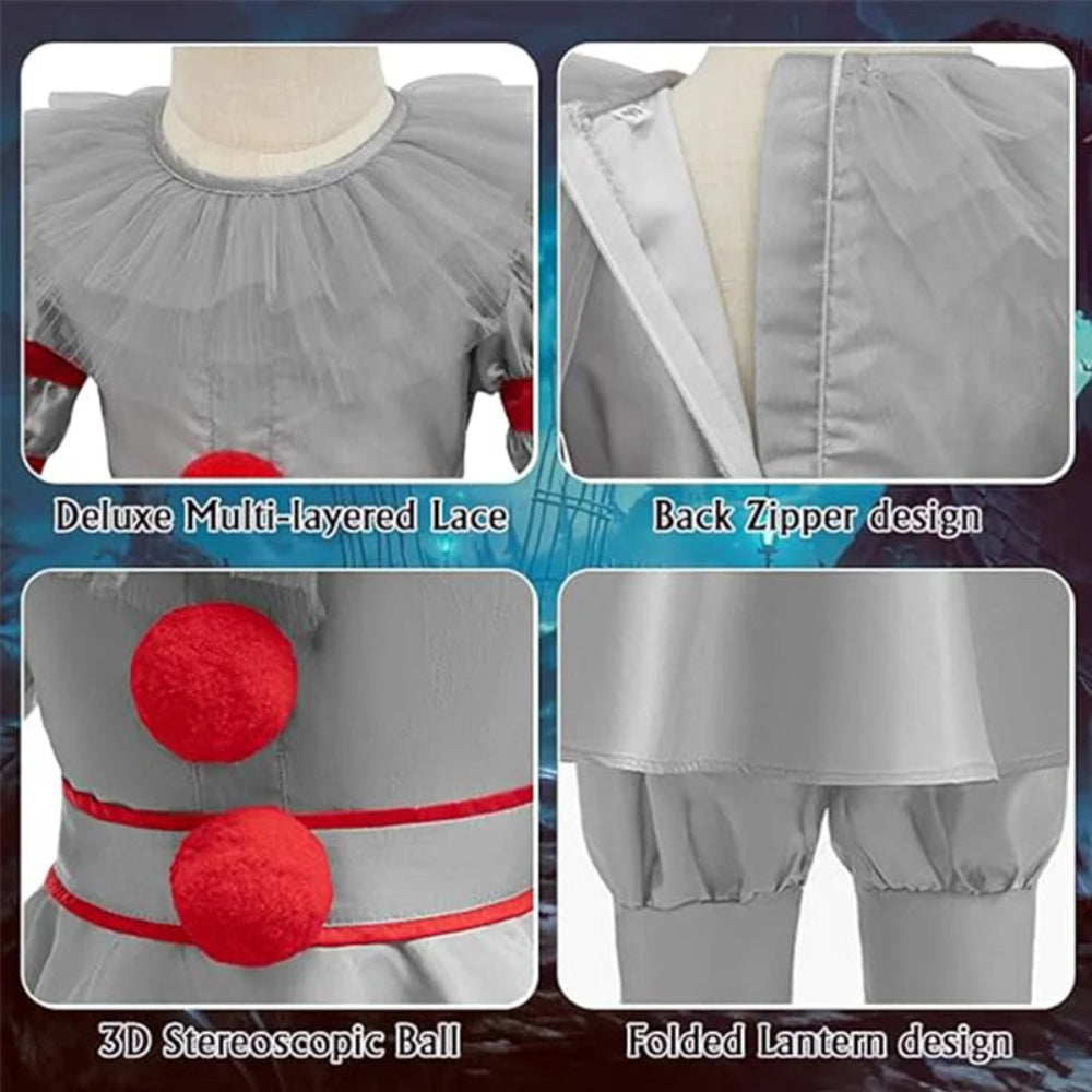Halloween Kids Clown Costume Scary Kids Costume Set