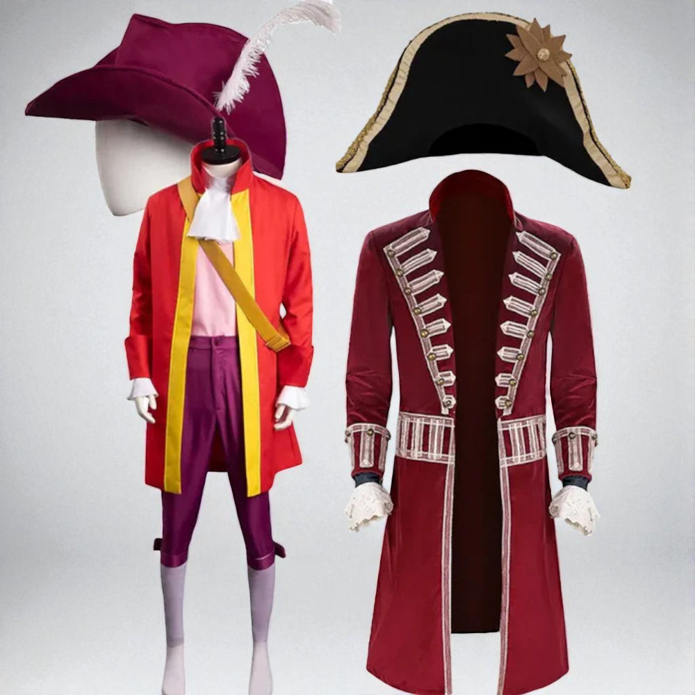 Halloween Pirate Captain Outfit Hook Men Costume