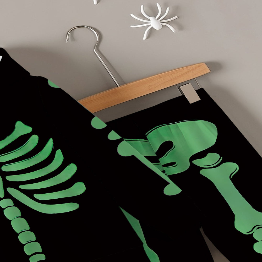 Halloween børnekostume skelet hættetrøje