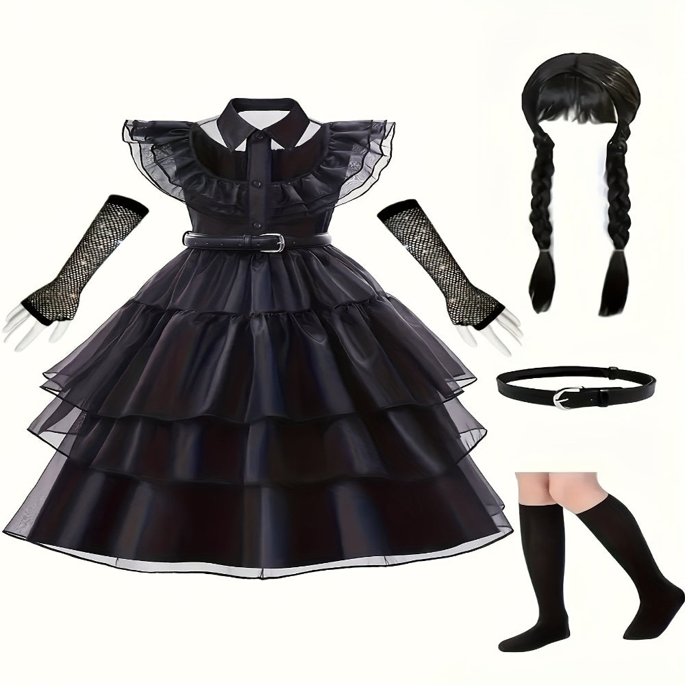Costume Halloween Enfant Sorcière Robe Gothique