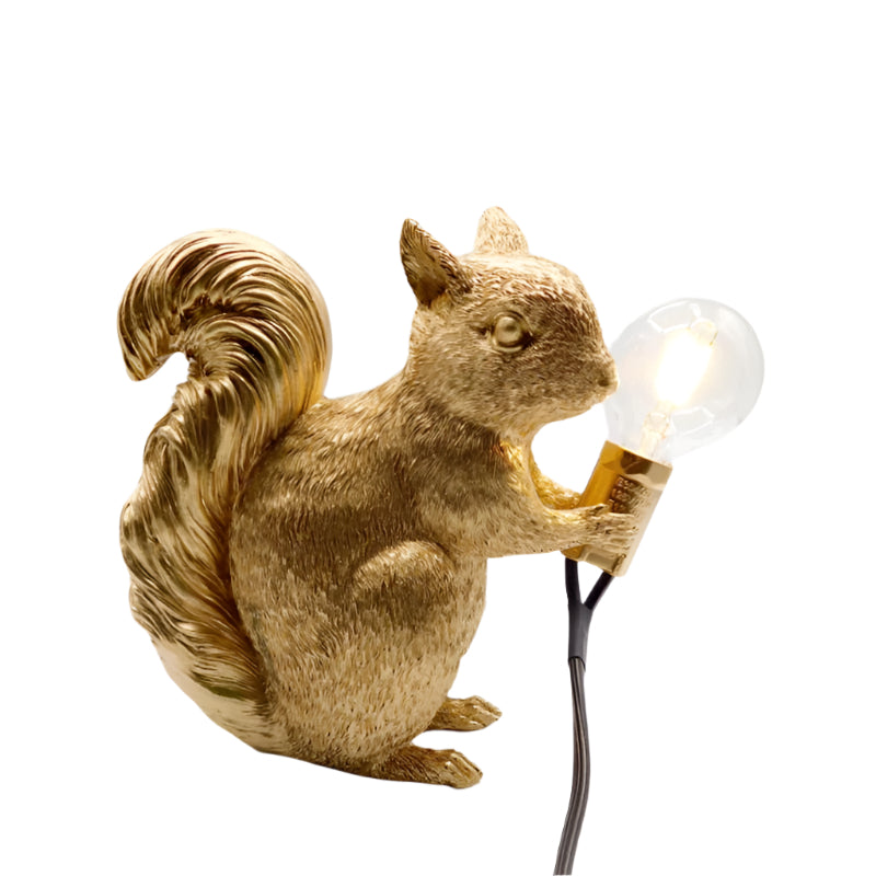 Lampe de table LED SquirrelGlow | Design mignon & lumière chaude pour enfants/chambre