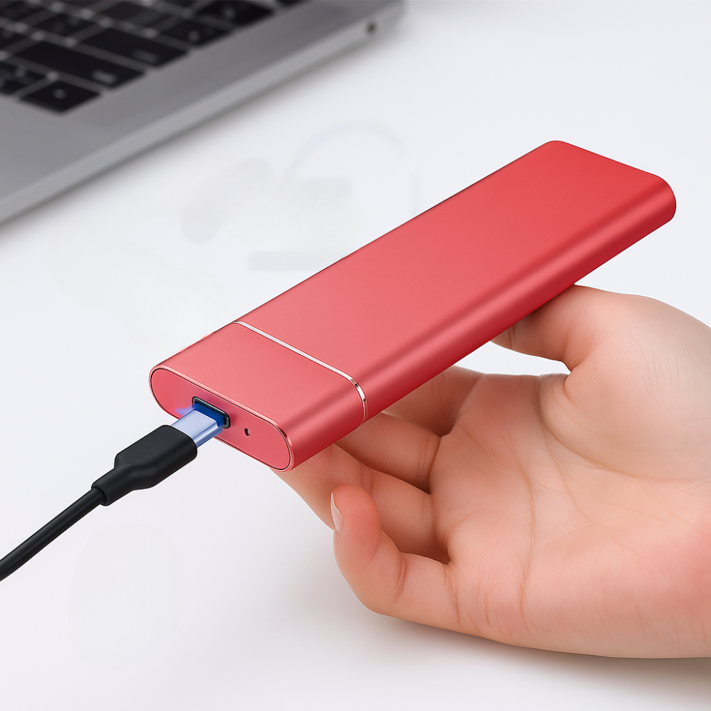 Ekstern SSD-drev USB aluminium lagerplads