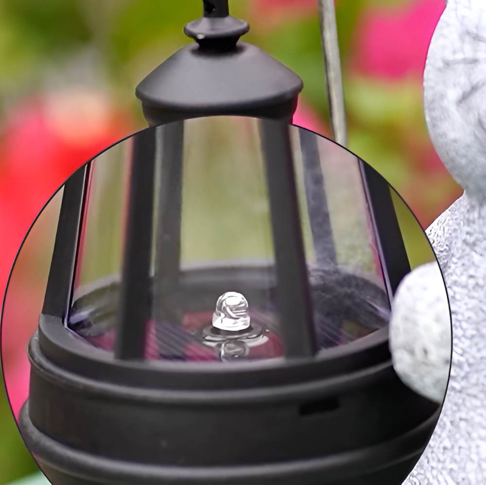 Statue solaire Chat scintillant | Éclairage de jardin économe en énergie