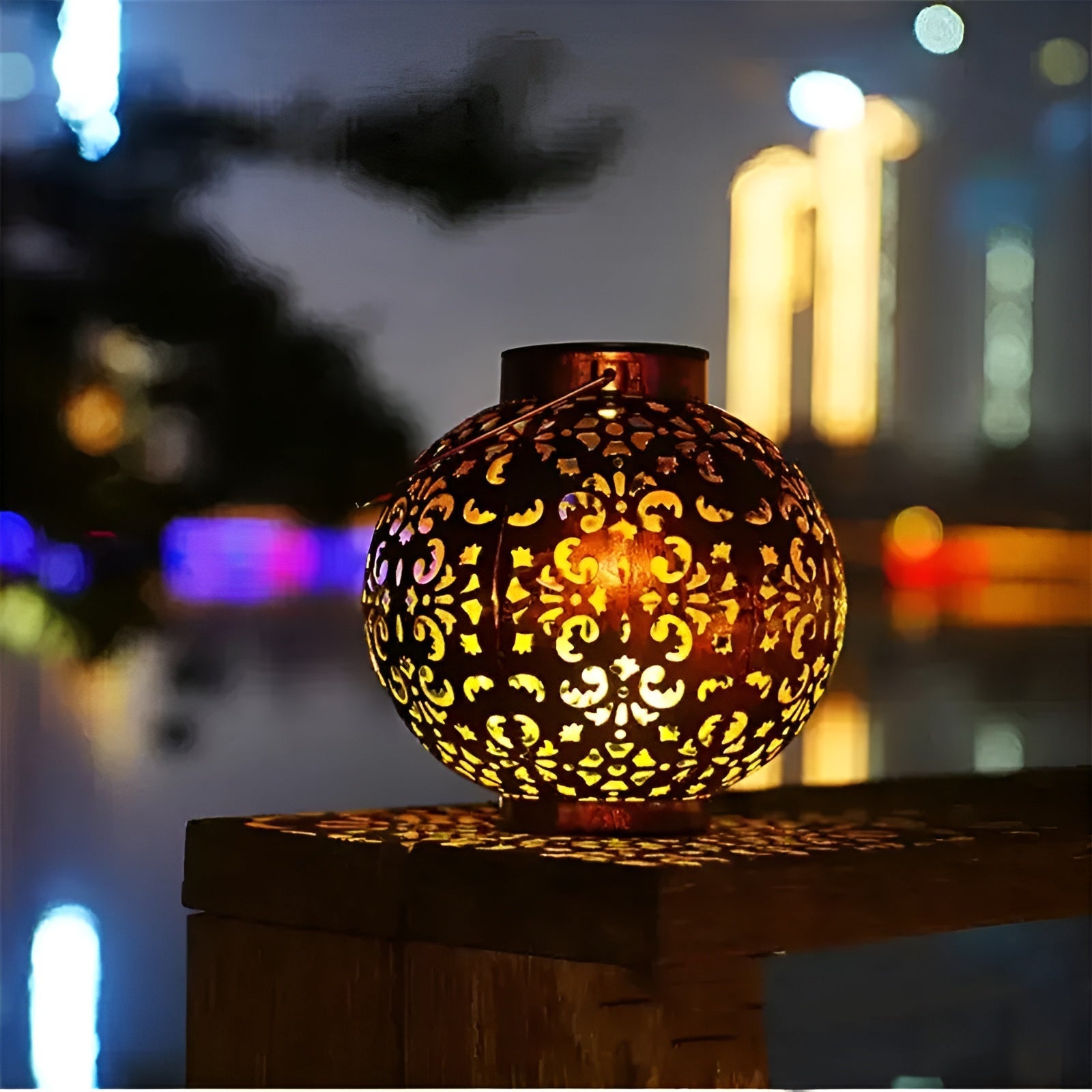 SolarFlare | Lampe de jardin solaire vintage | Éclairage extérieur étanche