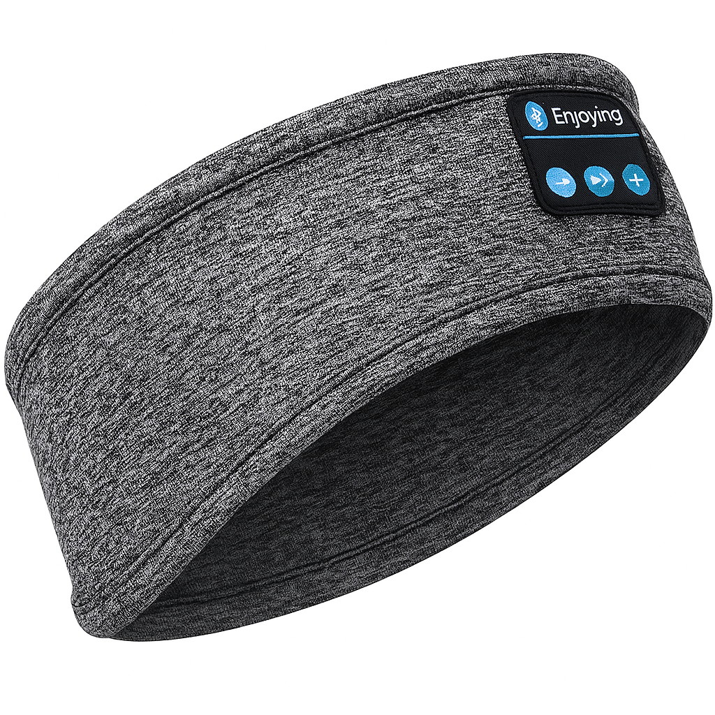 Bluetooth spánkové sluchátka měkká látková čelenka