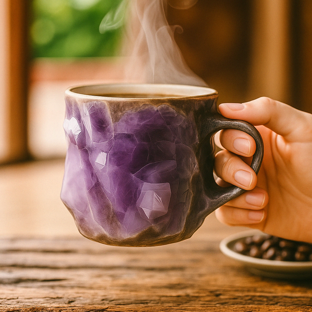 Kaffekrus med naturligt krystalstenslook