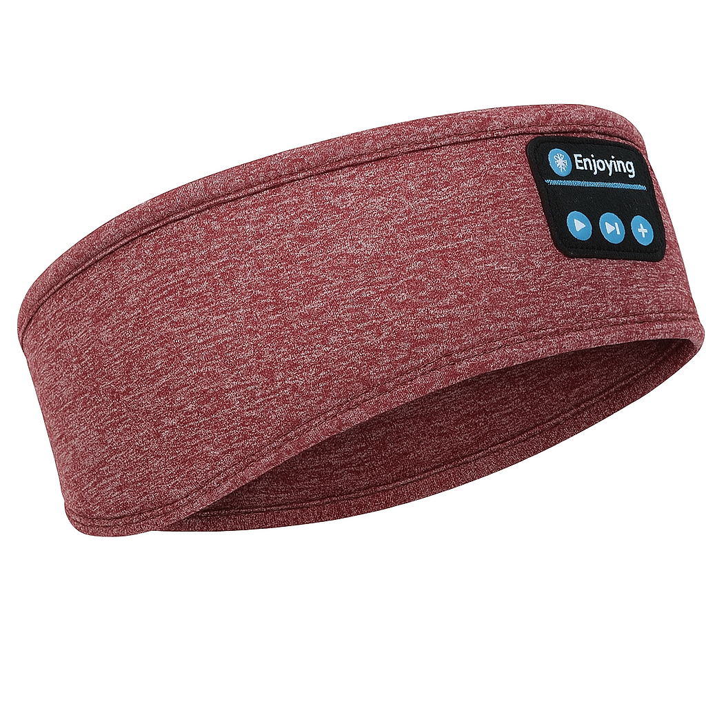 Bluetooth spánkové sluchátka měkká látková čelenka