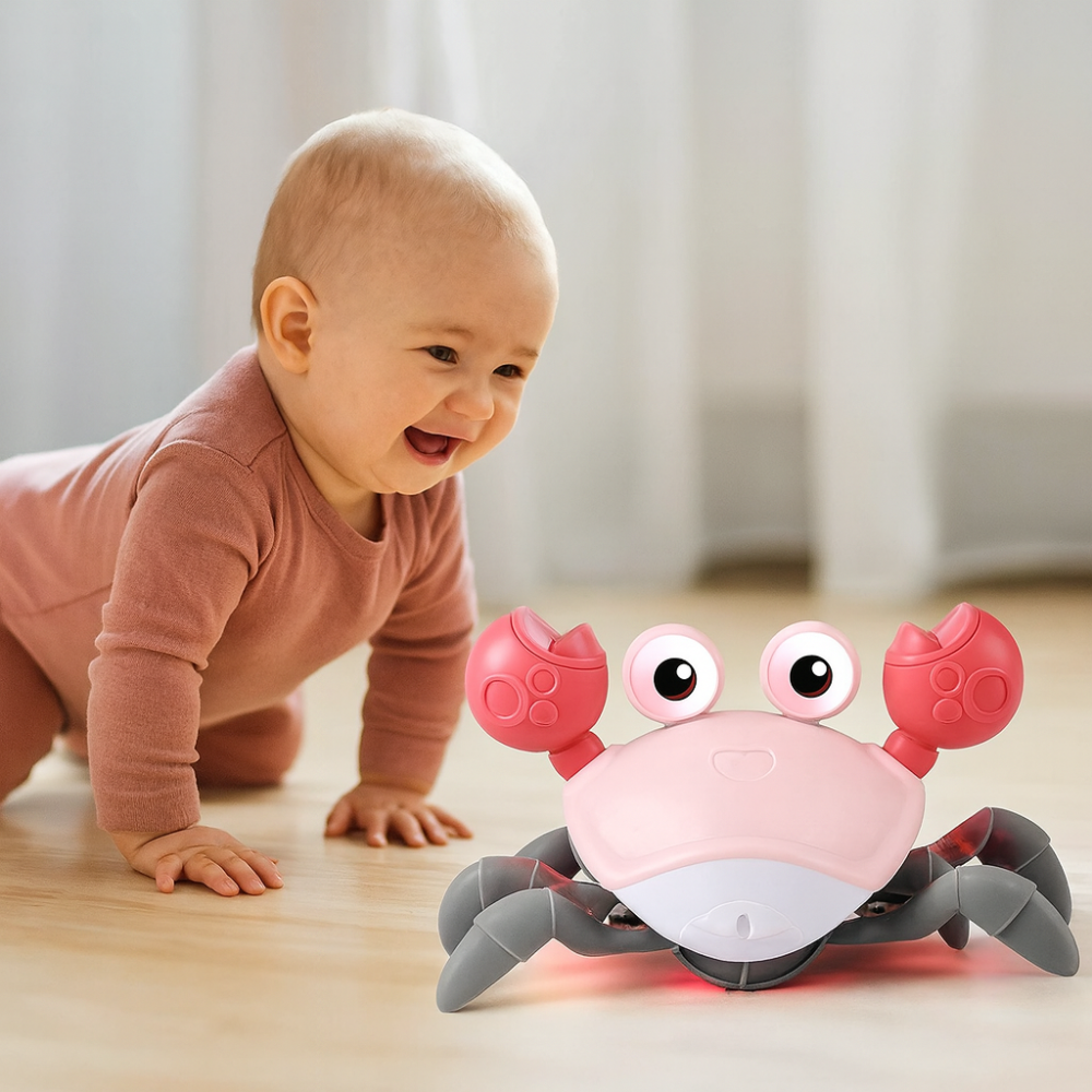 Krabbelnde Krabbe Babyspielzeug Interaktiv Musikalisch Leuchtet