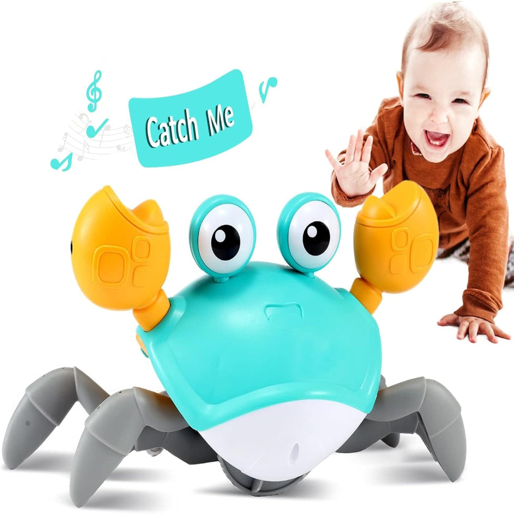 Juguete para bebé cangrejo que gatea interactivo musical con luces