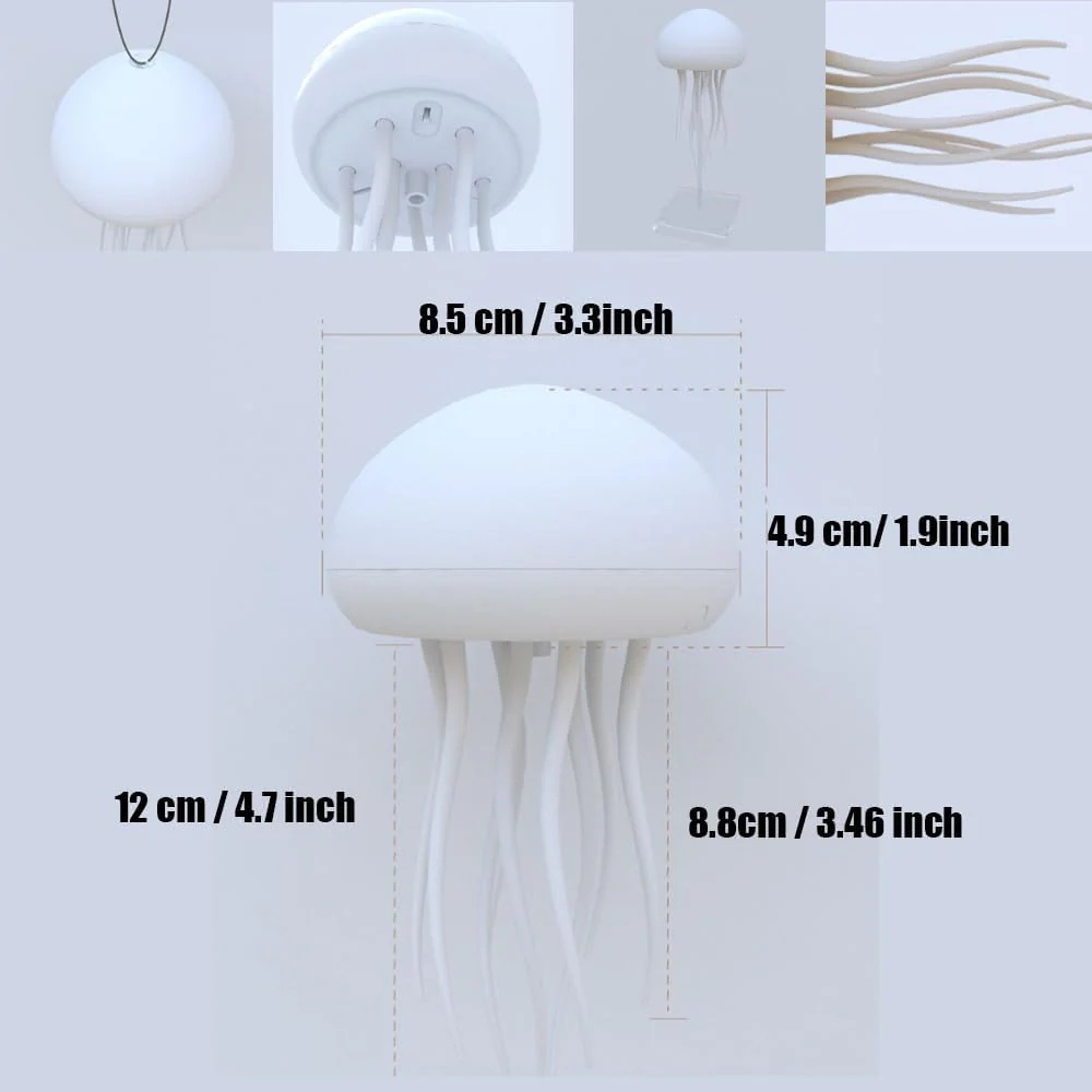 LED noční světlo USB dobíjecí medúza měnící barvy lampa