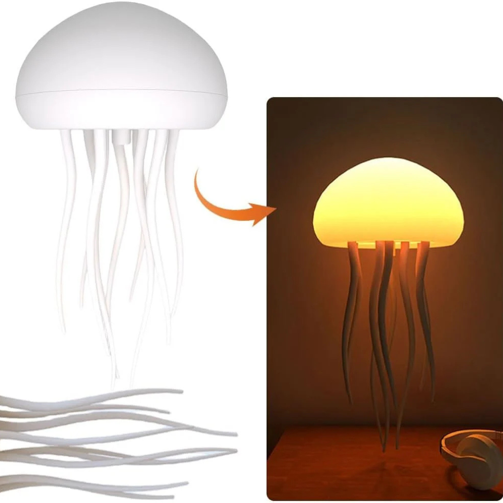 LED noční světlo USB dobíjecí medúza měnící barvy lampa