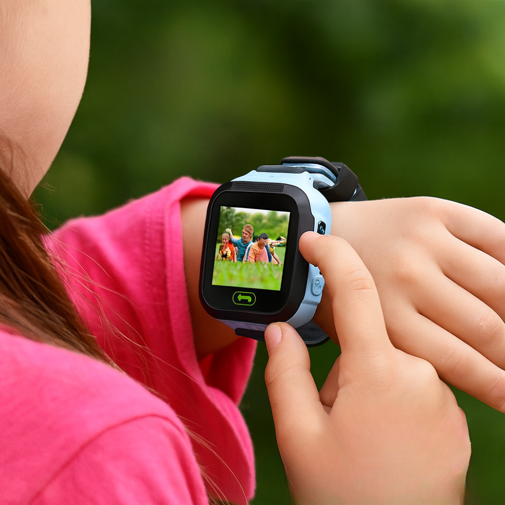 Reloj inteligente para niños con pantalla táctil, rastreador, cámara y recargable por USB