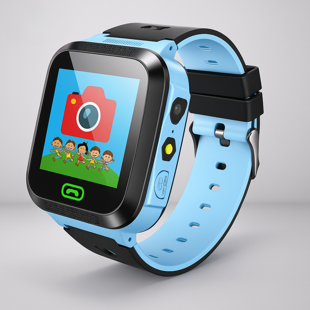 Reloj inteligente para niños con pantalla táctil, rastreador, cámara y recargable por USB