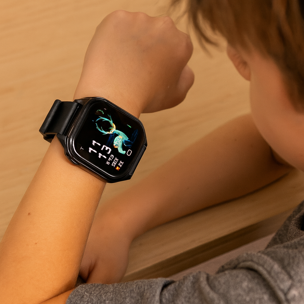 Reloj inteligente para niños con pantalla táctil, rastreador de actividad física, recargable por USB