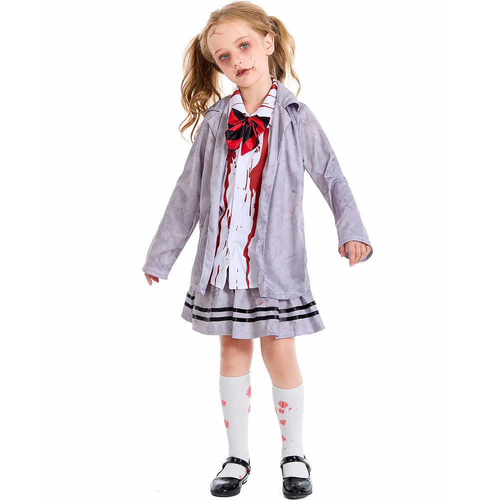 キッズ ゾンビ スクール ハロウィン コスチューム