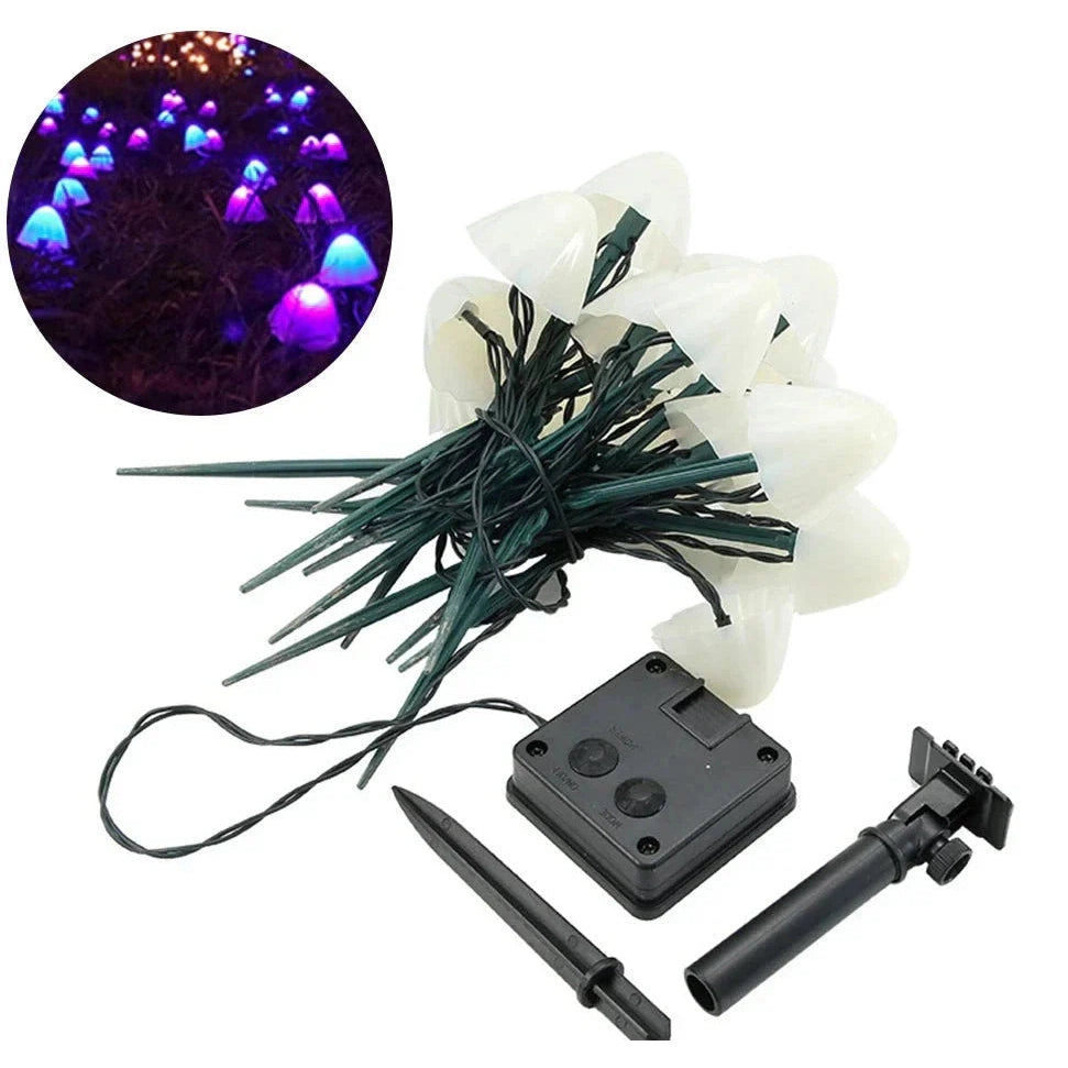 Champignons Lumineux : Guirlandes Solaires pour Jardin – Lampes de Pelouse LED Étanches pour Décoration Extérieure