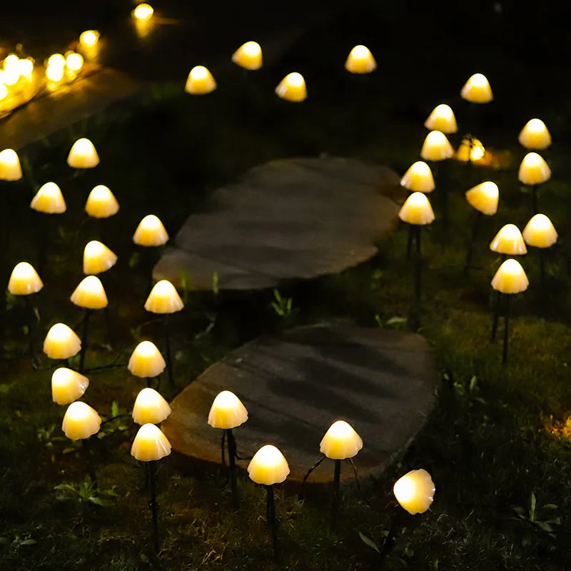 Champignons Lumineux : Guirlandes Solaires pour Jardin – Lampes de Pelouse LED Étanches pour Décoration Extérieure