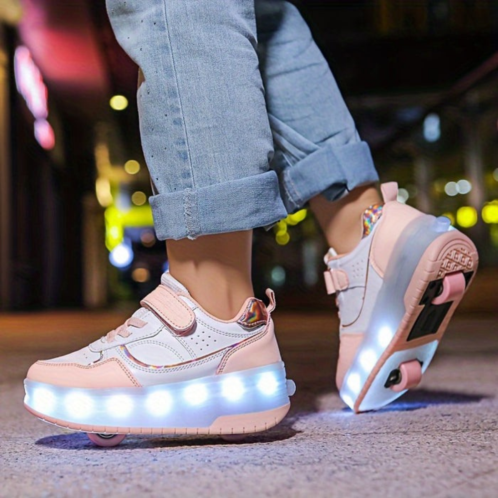 Børns lys-op rullesko | Blinkende sneakers