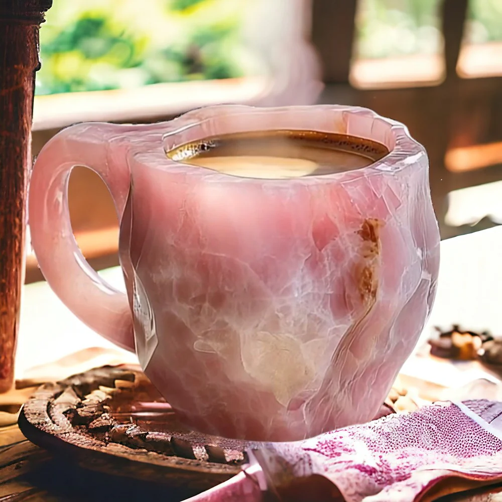 Kaffekrus med naturligt krystalstenslook
