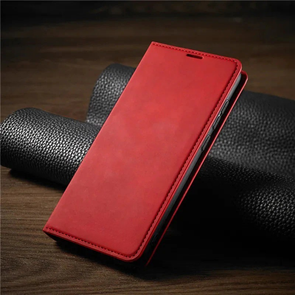 Kožené magnetické flip pouzdro na telefon