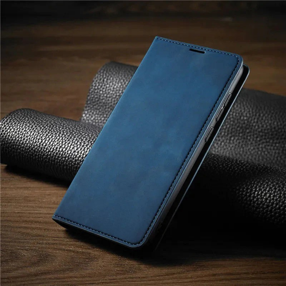 Kožené magnetické flip pouzdro na telefon