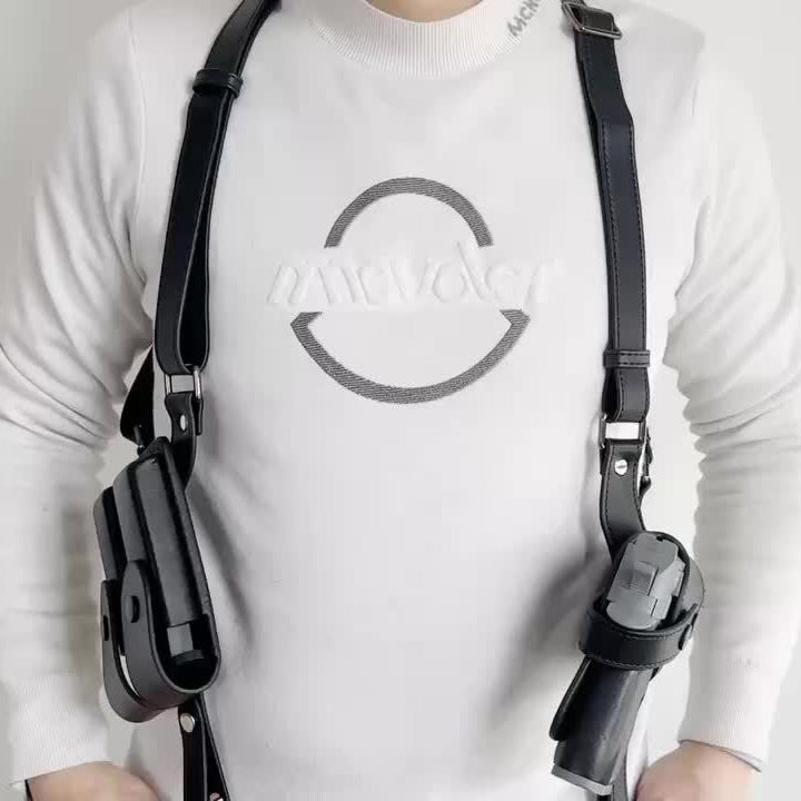 Kožený ramenní pouzdro na zbraně pro lovce