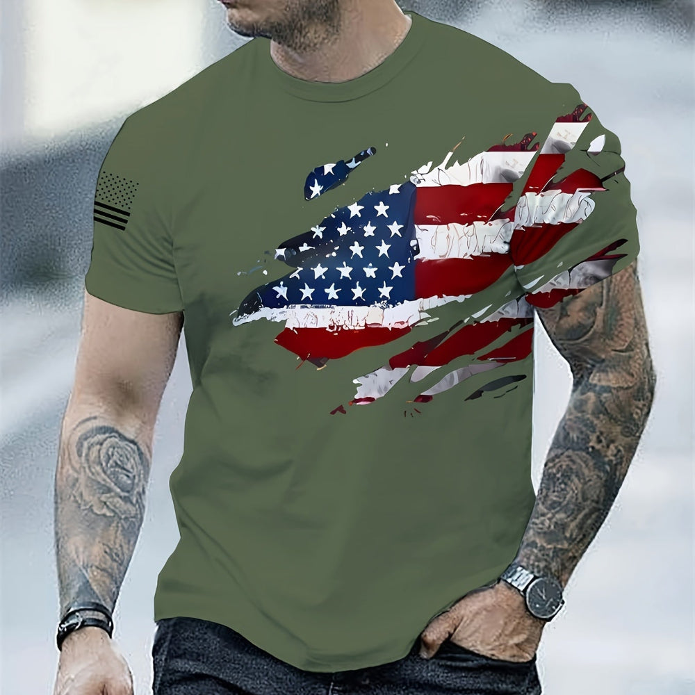 Herren Patriotisches Amerikanisches Grafik-T-Shirt - Veterans Day Freizeitshirt