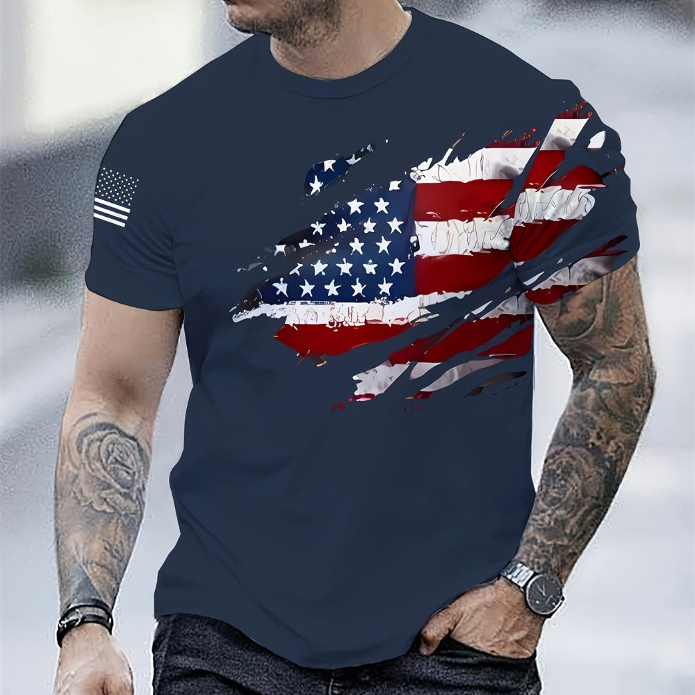 Herren Patriotisches Amerikanisches Grafik-T-Shirt - Veterans Day Freizeitshirt