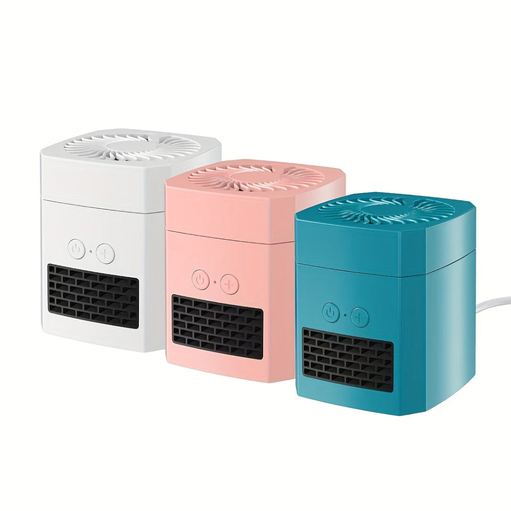Mini Elektrischer Raumheizer und Kühlventilator Tragbarer Desktop-Heizer