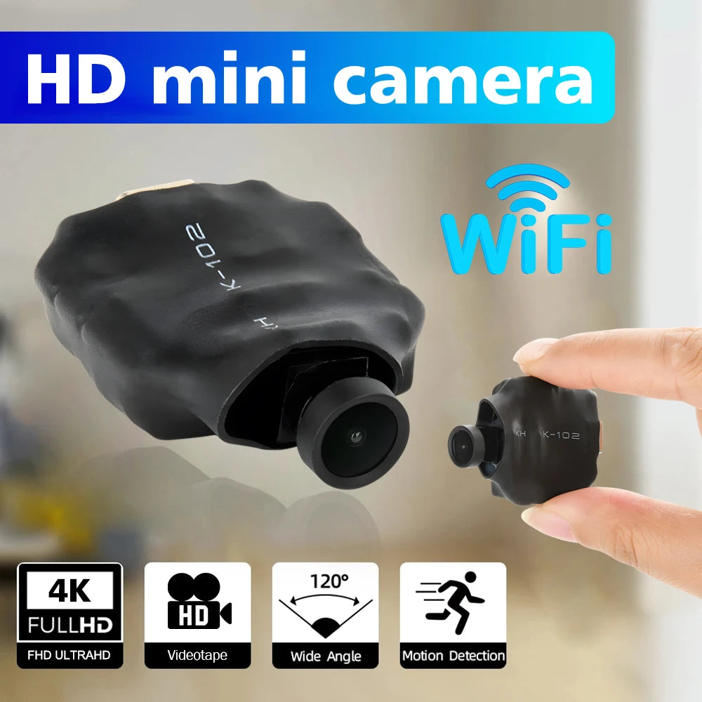 Mini WiFi Sicherheitskamera 4K Ultra HD Bewegungserkennung Heimüberwachung