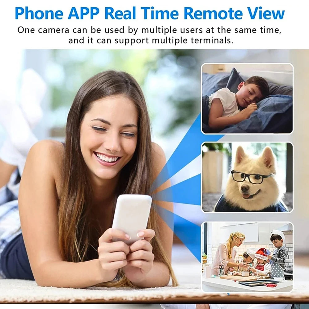 Mini WiFi Sicherheitskamera 4K Ultra HD Bewegungserkennung Heimüberwachung