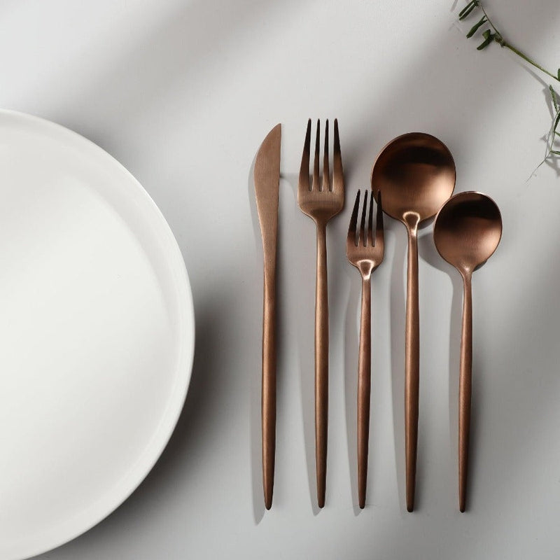 Bestiksæt Rustfrit Stål Minimalistisk Design