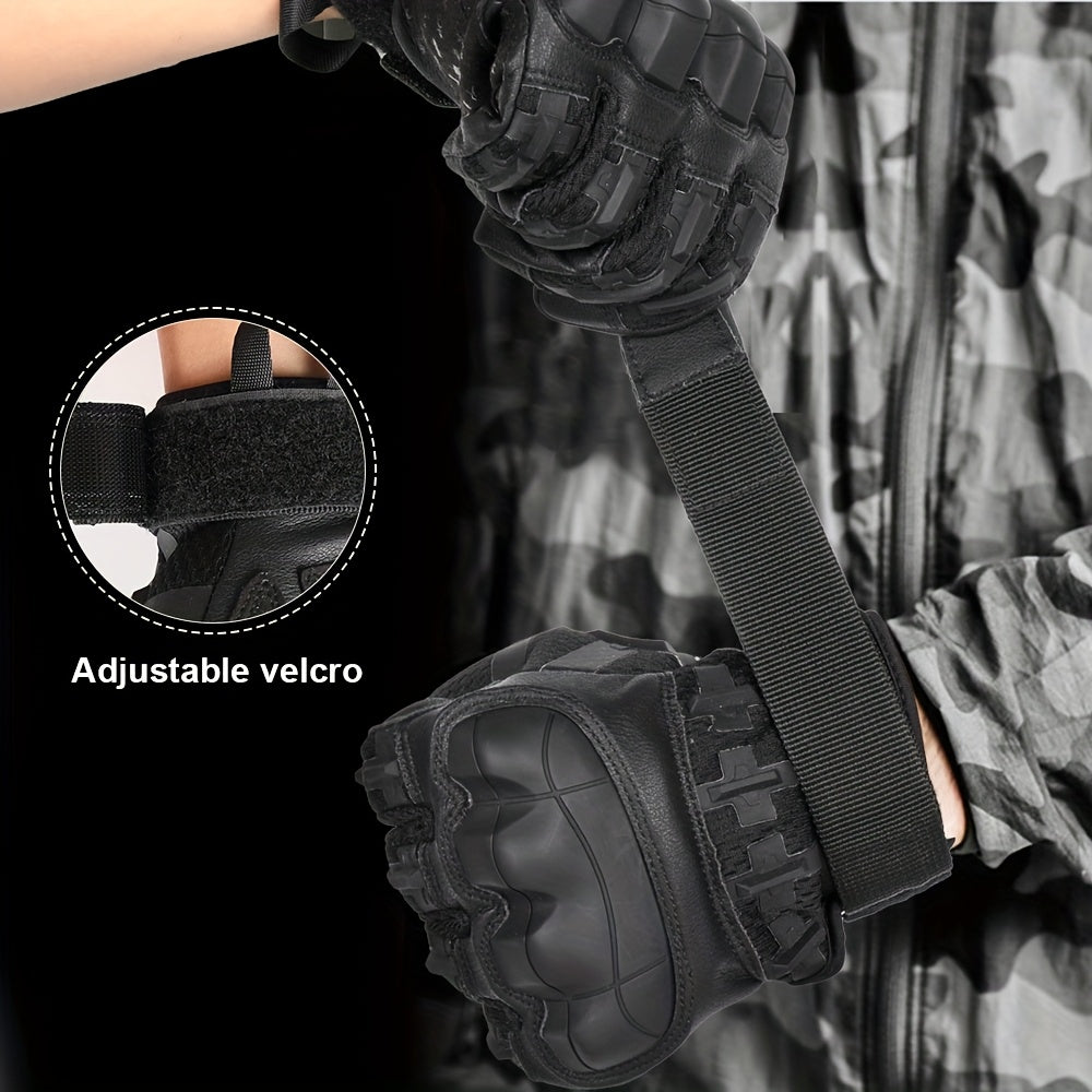 Men's Tactical Full Finger Motorcycle Gloves | Durable Hunting Gear